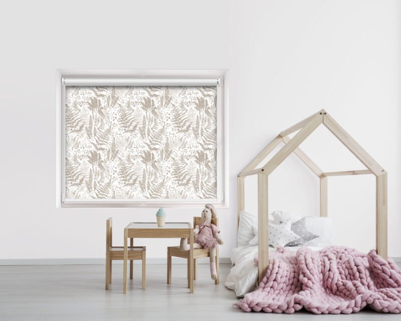 Golden Fern Pattern - Printed Roller Blind