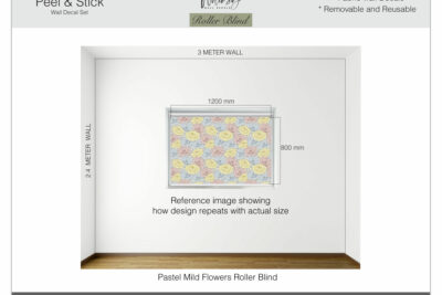 Pastel Mild Flowers - Printed Roller Blind