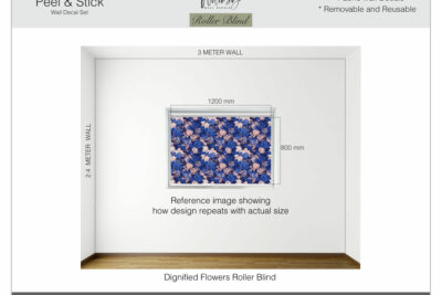 Dignified Flowers - Printed Roller Blind