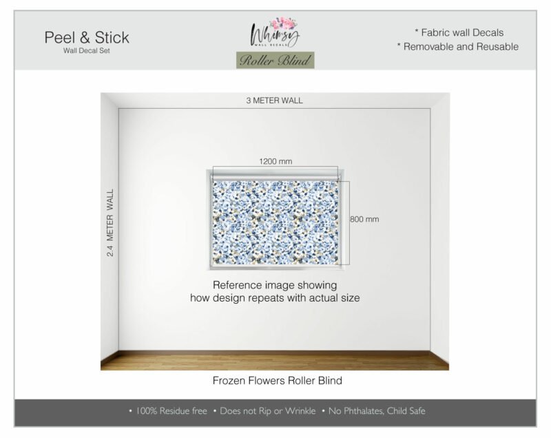 Frozen Flowers - Printed Roller Blind