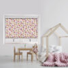 Colorful Pink and Purple Flowers - Printed Roller Blind